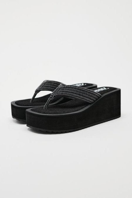 PLATFORM DENIM SANDALS