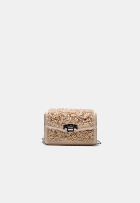 Faux fur hard side bag