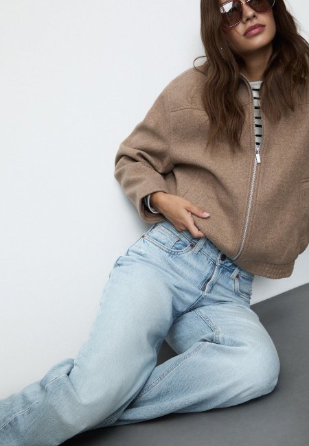 D92 Straight fit wide leg jeans