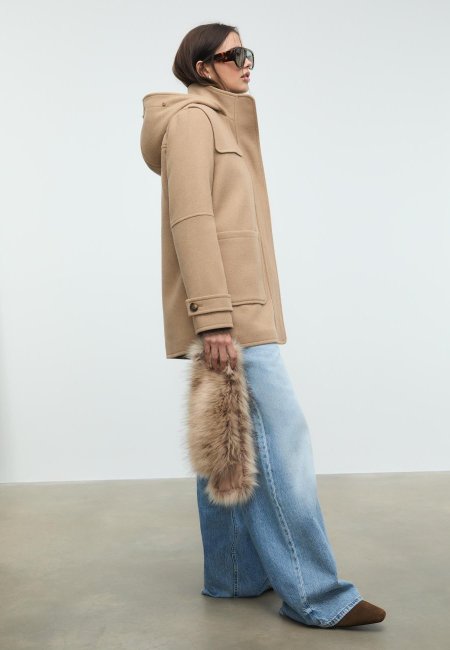 Faux Fur Hooded Coat