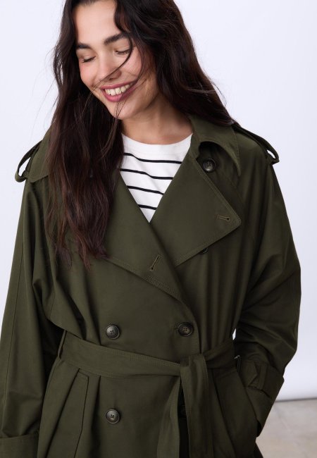 Long oversize trench coat