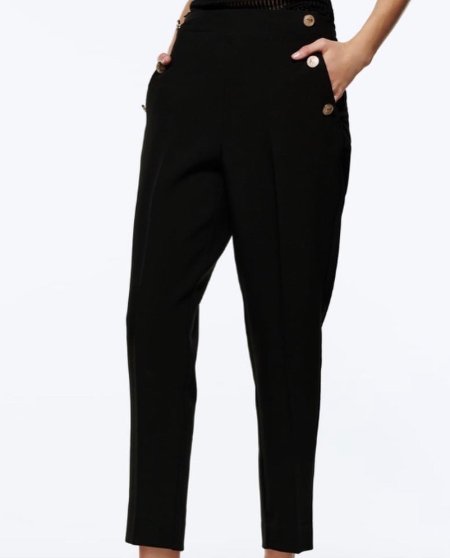 High waist trousers with buttons 