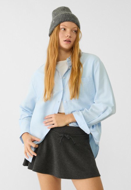 Oversize poplin shirt