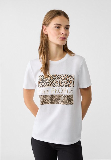 Animal print foil T-shirt