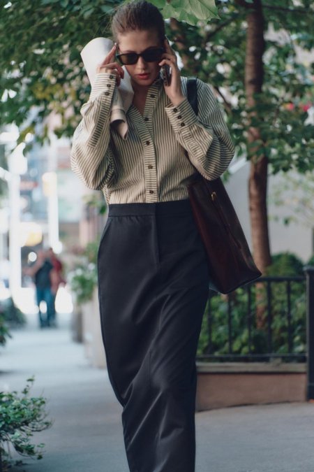 STRIPED FLOWING SHIRT