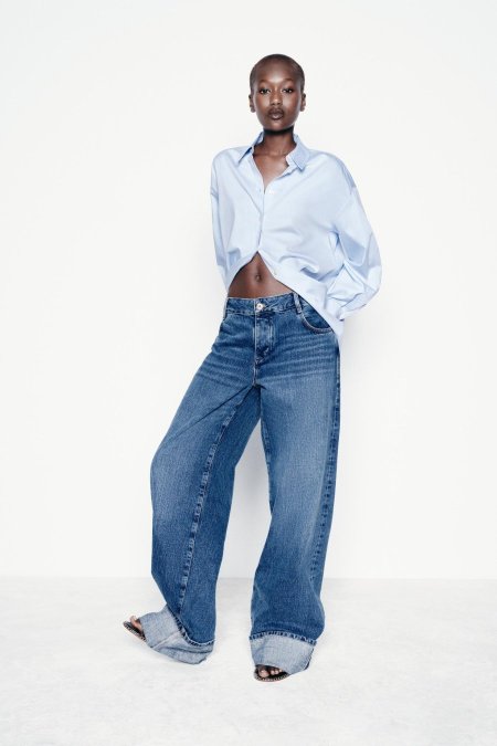 MID-RISE Z1975 WIDE LEG LOOSE SELVEDGE JEANS