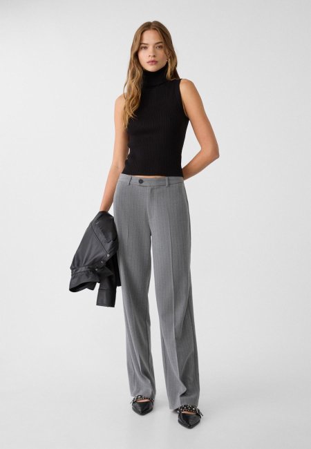 Smart straight-leg trousers