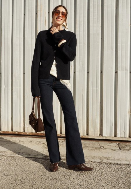 D74 Slit fit flared jeans