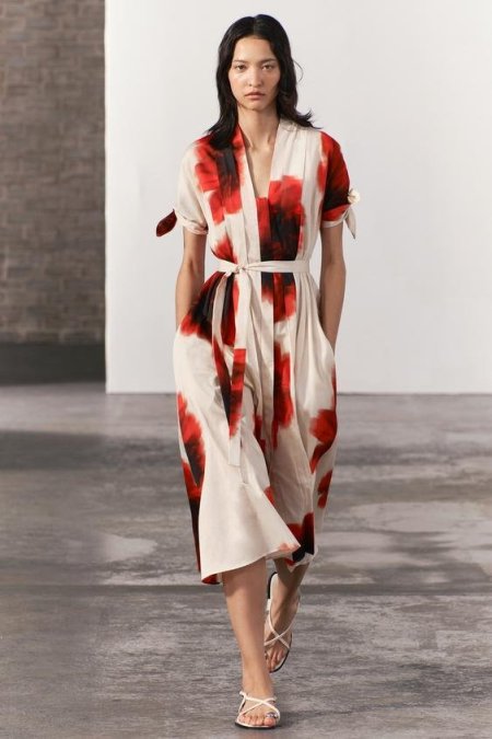 ZW COLLECTION PRINT SHIRT DRESS