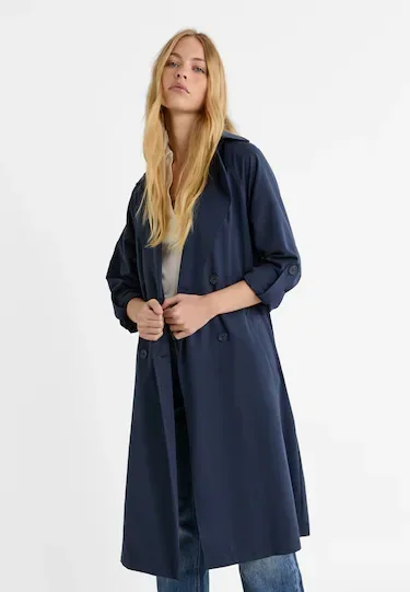 LONG FLOWING TRENCH COAT