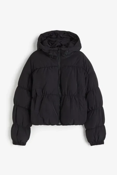 Hooded Puffer Jacket - Black <br> <span class='text-color-warm'>نفدت الكمية</span>