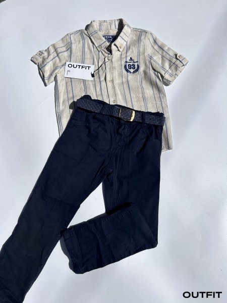 Boys formal striped set - blue