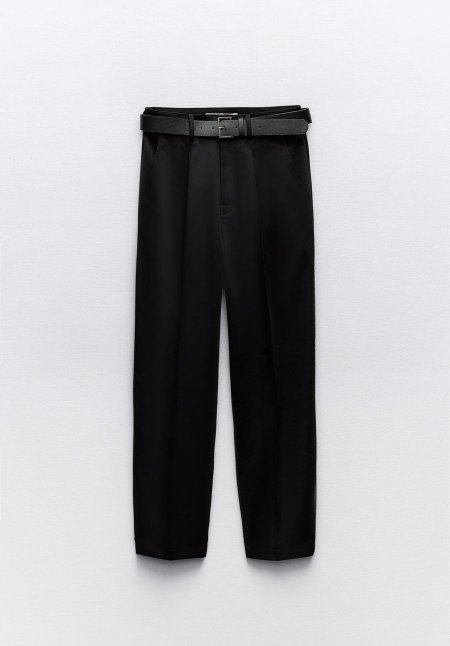 BELTED CHINO TROUSERS