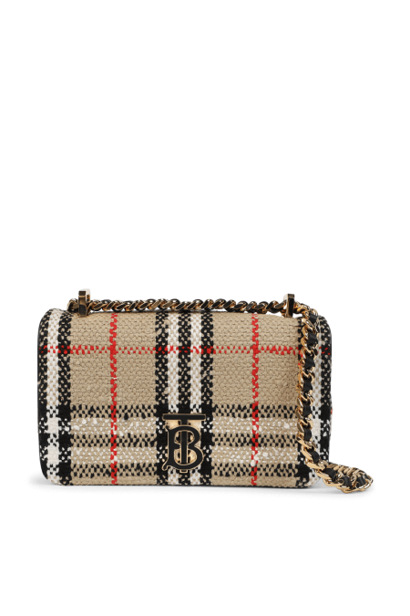 BURBERRY Cotton and wool mini Lola bag