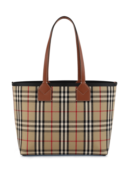 BURBERRY Cotton plaid carrying bag