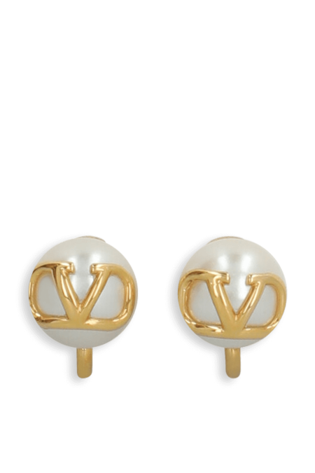 VALENTINO GARAVANI Pearl earring with logo