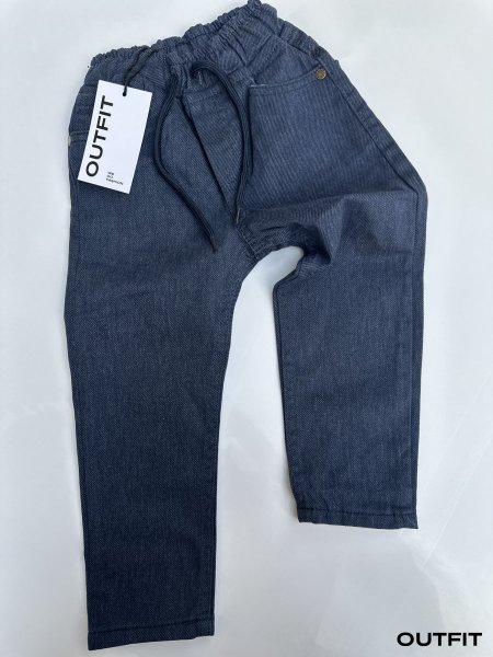 Jeans with elastic  - Light navy blue