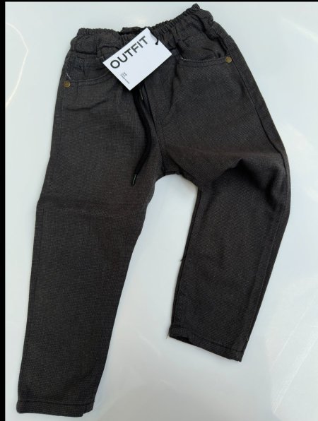 Jeans with elastic  - light gray