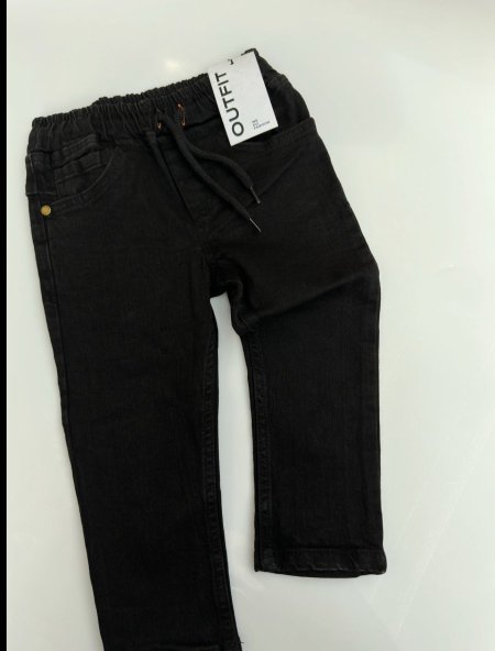 Jeans with elastic  - Black