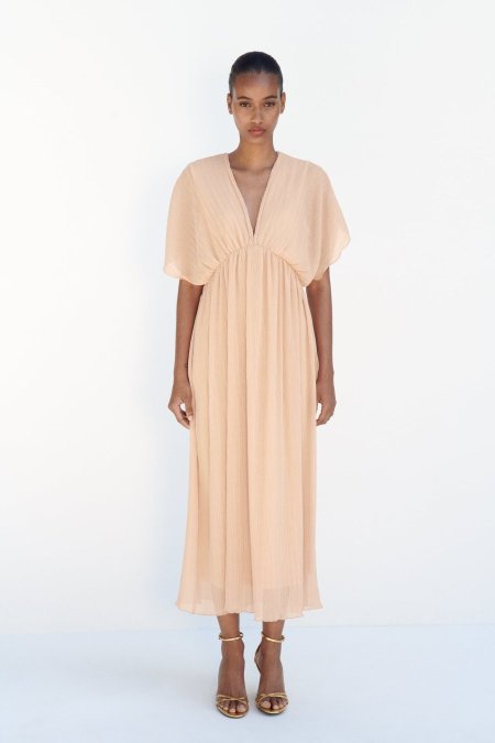 Pleated midi dress 