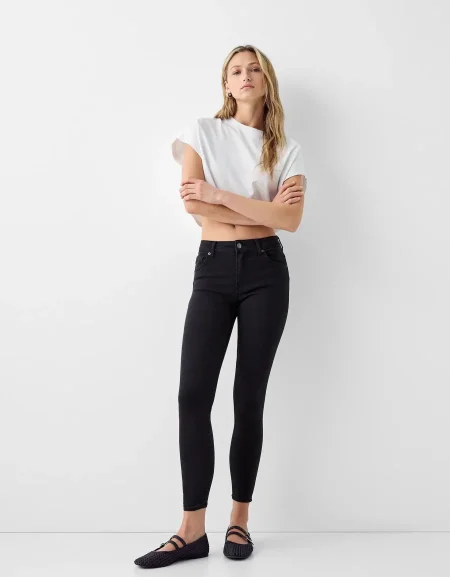 High waist skinny bershka