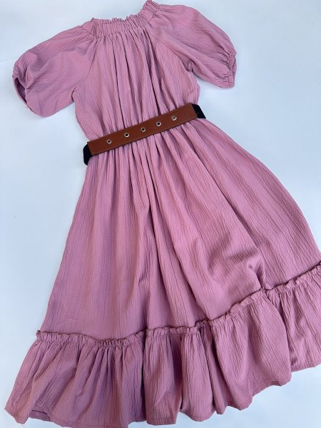 Dress  - pink <br> <span class='text-color-warm'>نفدت الكمية</span>