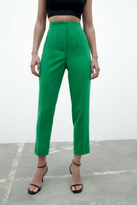  HIGH WAIST TROUSERS - green