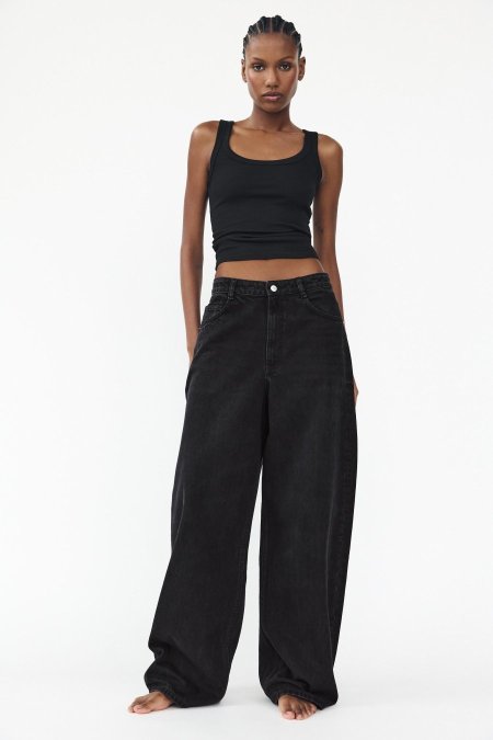 OVERSIZE TRF RELAXED JEANS WITH A MID WAIST