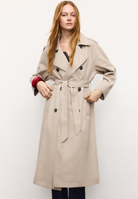Long flowing trench coat