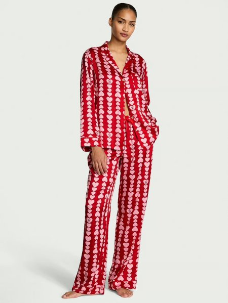VICTORIA'S SECRET Signature Satin Long Pajama Set