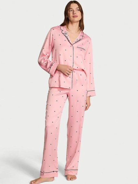 VICTORIA'S SECRET Signature Satin Long Pajama Set