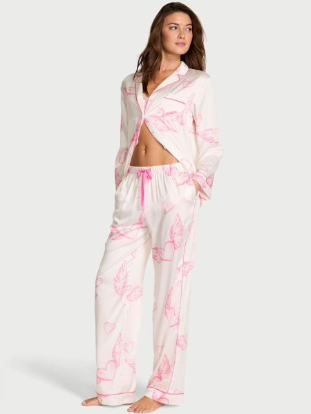 VICTORIA'S SECRET Glazed Satin Long Pajama Set