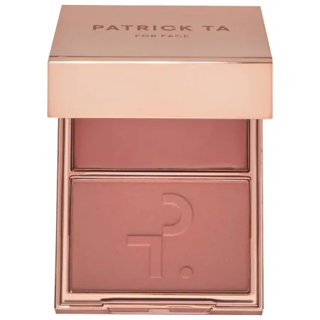 PATRICK TA  Major Headlines Double-Take Crème & Powder Blush Duo - Color: She's Seductive - warm mauve rose