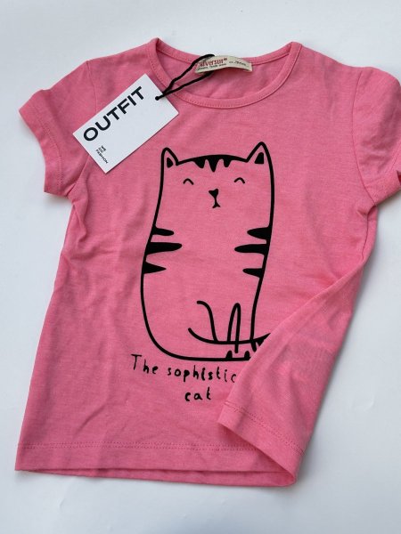 silversun cat t-shirt  - pink