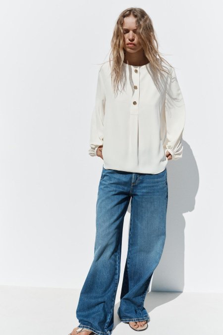 FLOWING CREPE BLOUSE