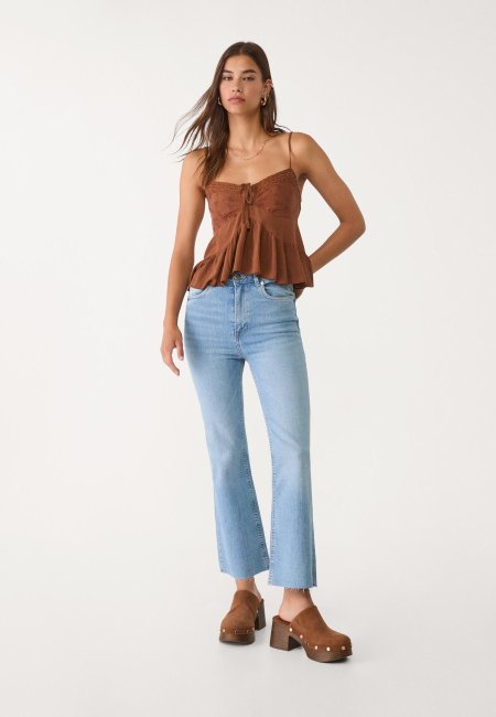 D78 Cropped flared jeans