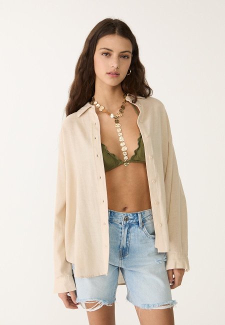 Linen blend shirt
