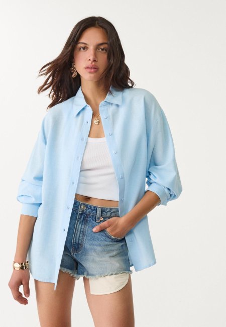 Linen blend shirt