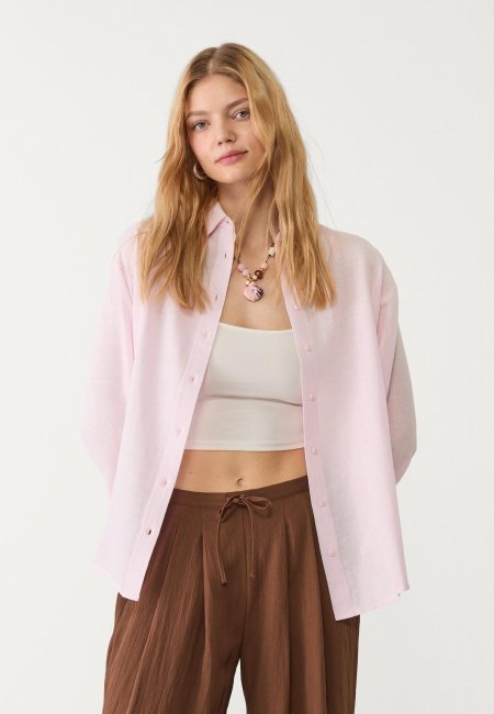 Linen blend shirt
