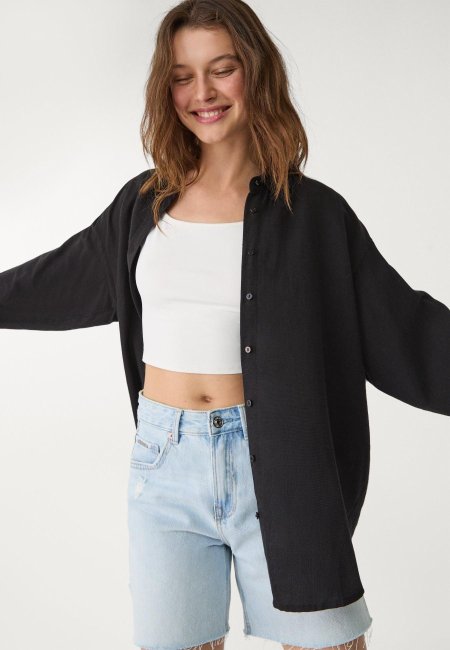 Linen blend shirt