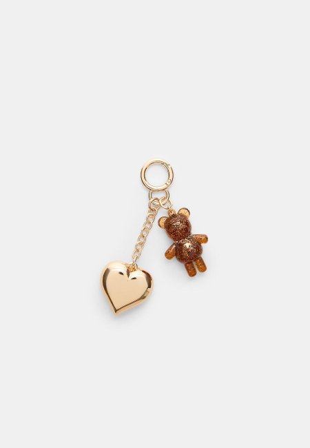 Metallic bear charm