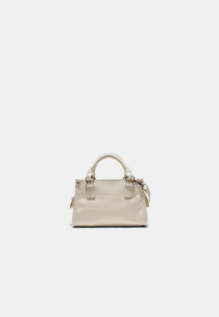Mini tote crossbody bag with coconut effect