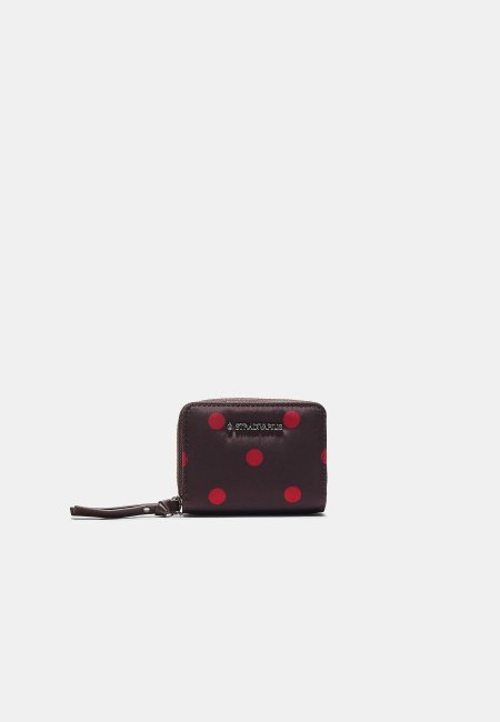 Polka dot card holder purse