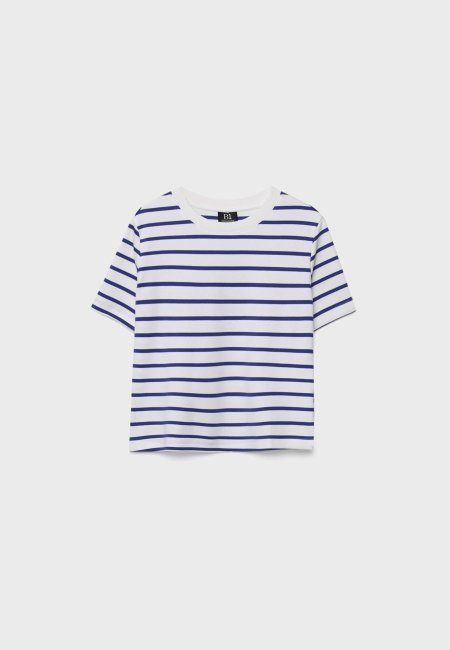Basic heavy weight striped regular fit T-shirt