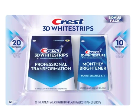 Crest 3D Whitestrips 20 Professional Treatments with 10 Bonus Brightening Treatments