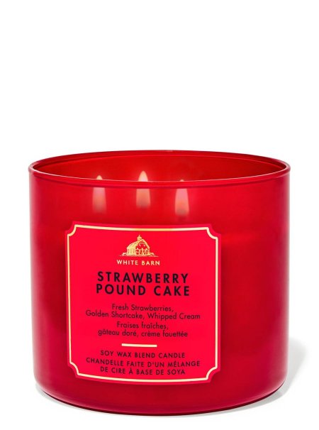 Strawberry Pound Cake 3-Wick Candle