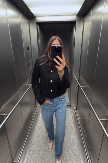 SHORT ROUND NECK JACKET