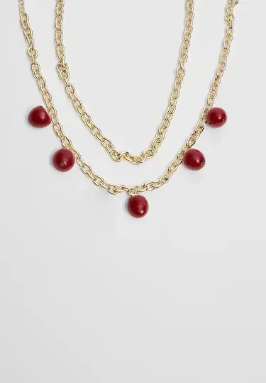 SET OF 2 CHERRY NECKLACES