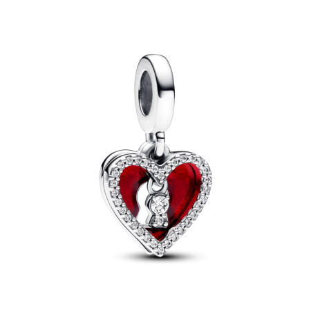 Silver pendant Yours sparkling lock