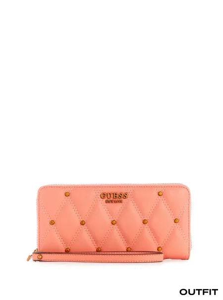 Coral Triana Large Zip Wallet - blush